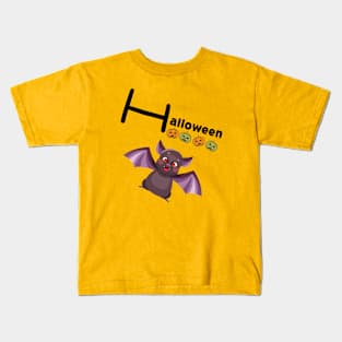 CUTE HALLOWEEN BAT Kids T-Shirt